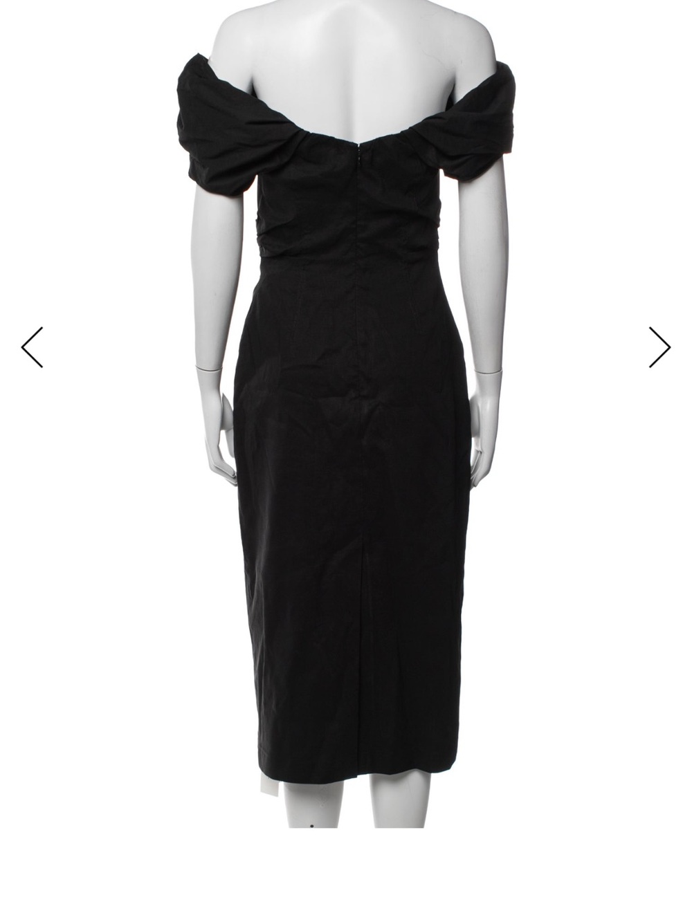 A.L.C. Black Off-Shoulder Midi Dress